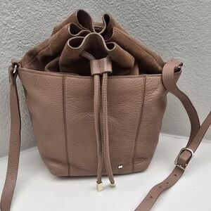 Halston Heritage Tan Leather Shoulder Bag